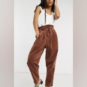 Free People Brown Straight Leg Pants